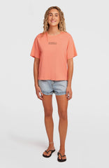 O’Neill Boxy Back Print T-Shirt Funky Peach