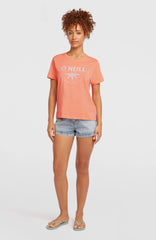 Front Print T-Shirt Funky Peach