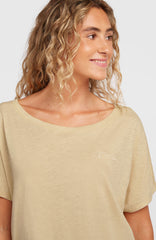 Essentials O'Neill Script Scoop Neck T-Shirt Cocoa Sand