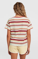 O'Riginals Boxy Stripe T-Shirt Beige Originals tee stripe