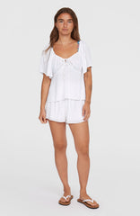 Huges Woven Top Snow White