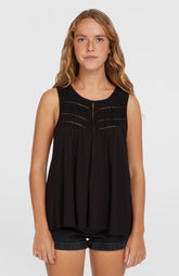 Essentials Tokeena Embroidery Tank Black Out