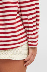 O'Riginals Superfleece Shirt White/Red Originals Stripe