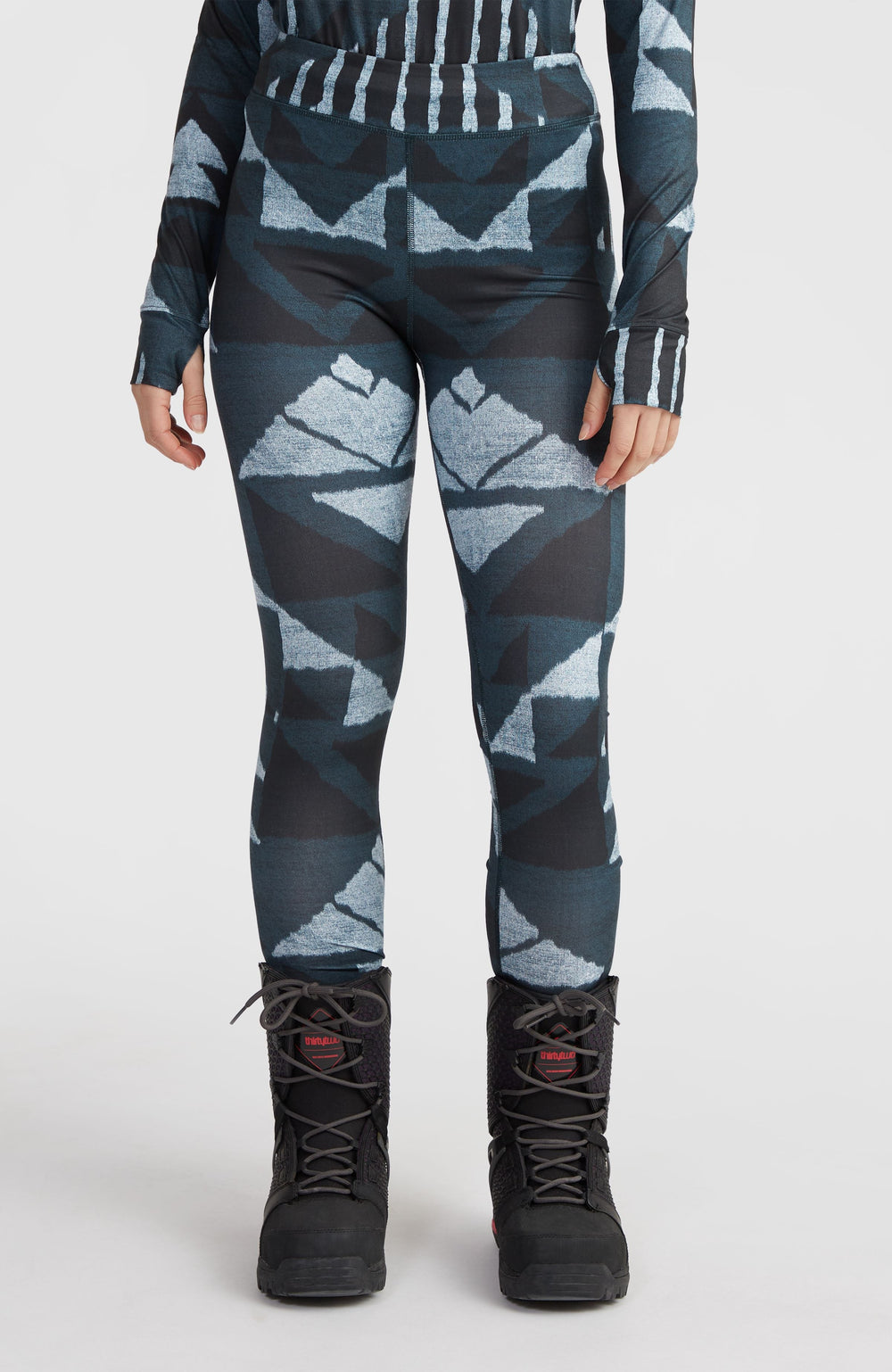 Baselayer Bottoms Blue Triangle Ikat
