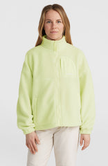 High-Pile Full-Zip Fleece Lime Wash