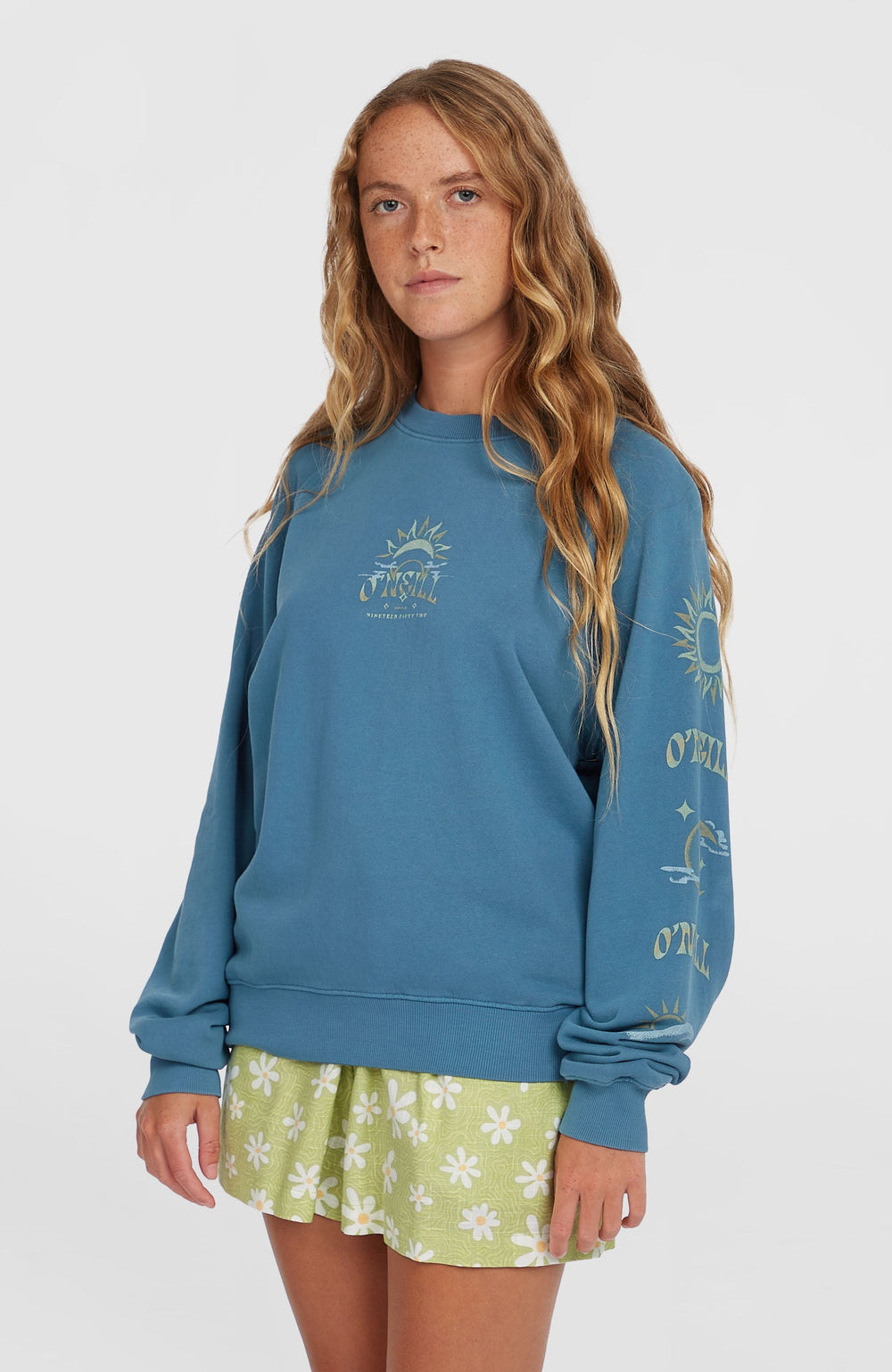 Beach Vintage Crew Sweatshirt Copen Blue