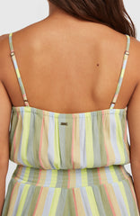 Thin Strap Buttoned Romper Multi Must Haves Stripe