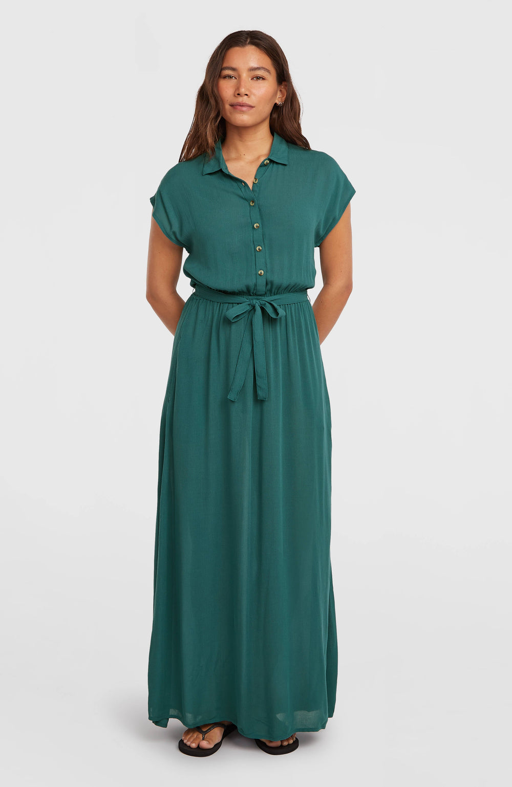 Lori Maxi Shirt Dress Botanical Heat