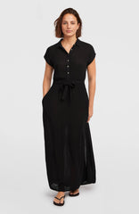 Lori Maxi Shirt Dress Black Out