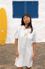 Women of the Wave T-Shirt Dress White TDTee