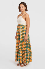 O'Riginals Maxi Dress Green Retro Flower