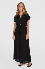 Lori Maxi Shirt Dress Black Out