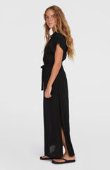 Lori Maxi Shirt Dress Black Out