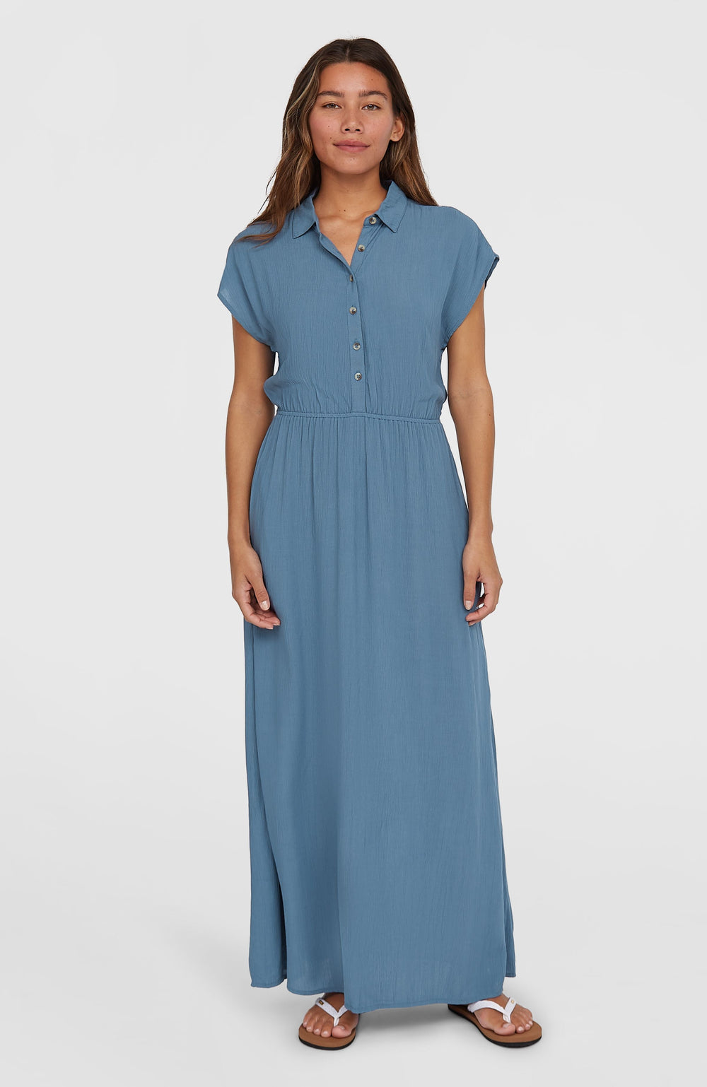 Lori Maxi Shirt Dress Copen Blue