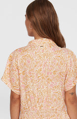 Women of the Wave Romper White Abstract Wave