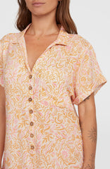 Women of the Wave Romper White Abstract Wave