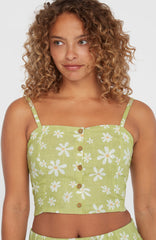 Beach Vintage Shorts Green Daisyline