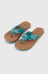 Ditsy Sun Sandals Green Island Sky