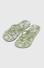 Profile Graphic Sandals Green Textured Jungle