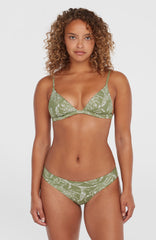 Maoi Bikini Bottoms Green Textured Jungle
