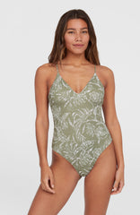Jaida Swimsuit Green Textured Jungle