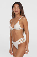 Seaside Boulder Embroidery Bikini Set Snow White