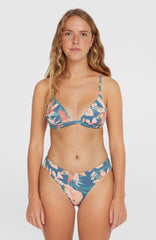 Seaside Tri Bikini Top Blue Painted Tropics