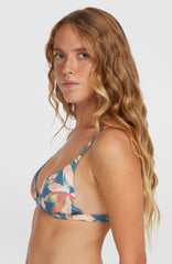 Seaside Tri Bikini Top Blue Painted Tropics