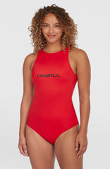 O'Neill Logo Swimsuit Red Coat