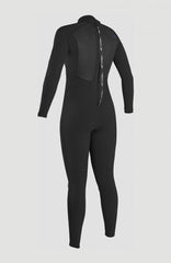 O'Neill Women Epic 4/3mm Back Zip Full Wetsuit Women – O'Neill A05 BLK/BLK/BLK