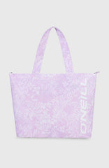 Coastal Print Tote Bag Purple Island Sky