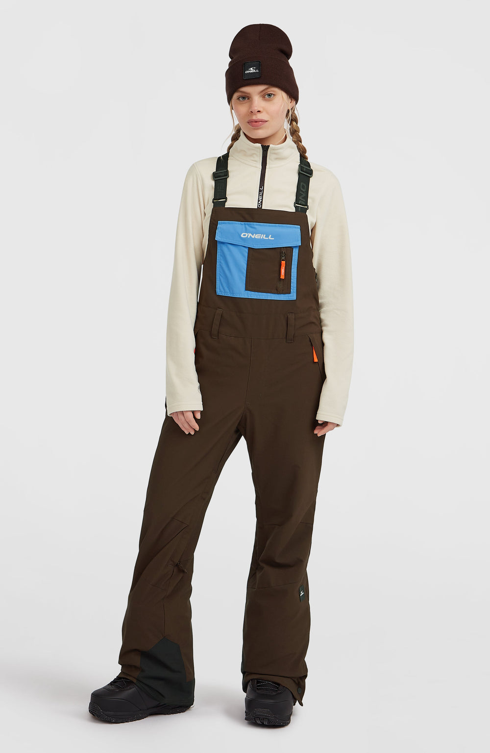 FWC'Peak Bib Snow Pants Coffee Bean Colour Block