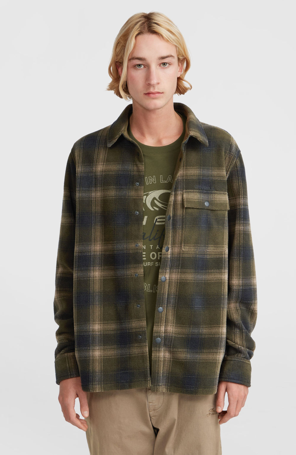 Superfleece Shirt Green Check Small