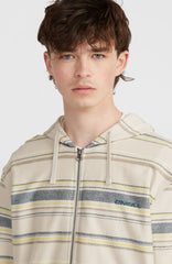 Bavaro Full-Zip Hoodie Grey Vintage Stripe