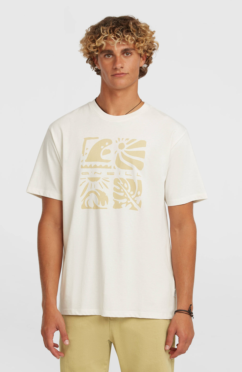 O’Neill Melange Front Print T-Shirt Snow White