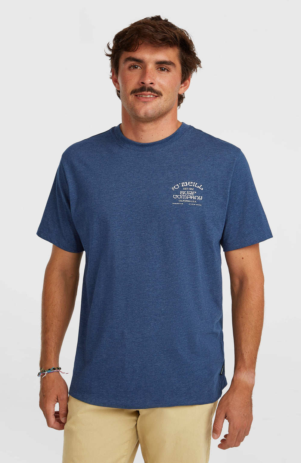 Melange Chest Print T-Shirt English Evening