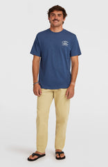 Melange Chest Print T-Shirt English Evening