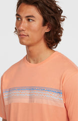 O’Neill Logo Stripe T-Shirt Funky Peach