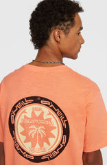 O’Neill Slub Back Print T-Shirt Funky Peach