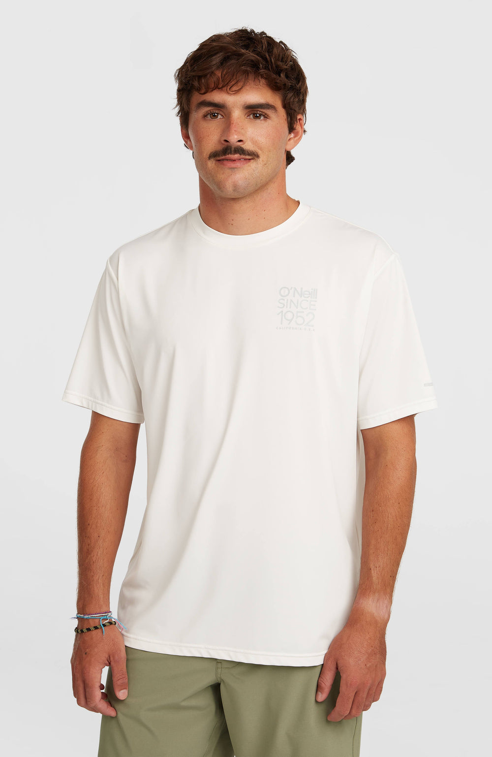 O'Neill Hybrid UPF 50+ Polygiene Back-Print T-Shirt Snow White