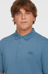 Slub Small Logo Polo Copen Blue