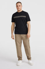 Ikat Stripe T-Shirt Black Out