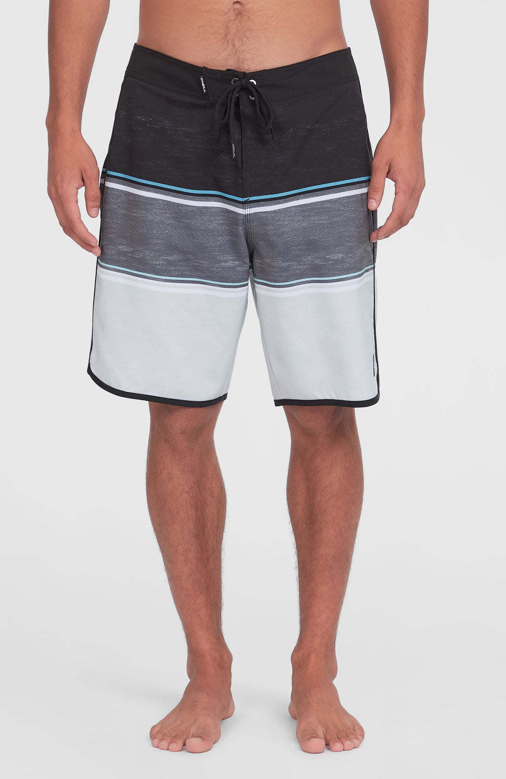 Lennox Scallop 19'' Boardshorts Black Out Colour Block