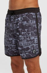 O'Riginals Scallop 16'' Swimshorts Black Out Heritage AOP