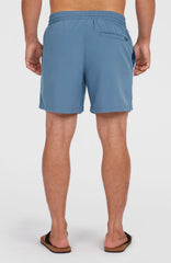 Cali Block 15'' Swim Shorts Blue Dipped Leaves