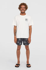 Cali Print 15'' Swim Shorts Black Mystical