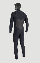 Psycho Tech 6/4mm Chest Zip Full Wetsuit with Hood BLACK/BLACK