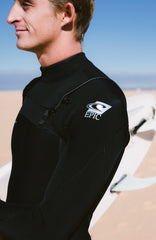 Epic 5/4mm Chest Zip Full Wetsuit A05 BLK/BLK/BLK
