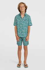 Print Shirt Blue Bricks
