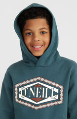 Front Print Hoodie Alma Steel